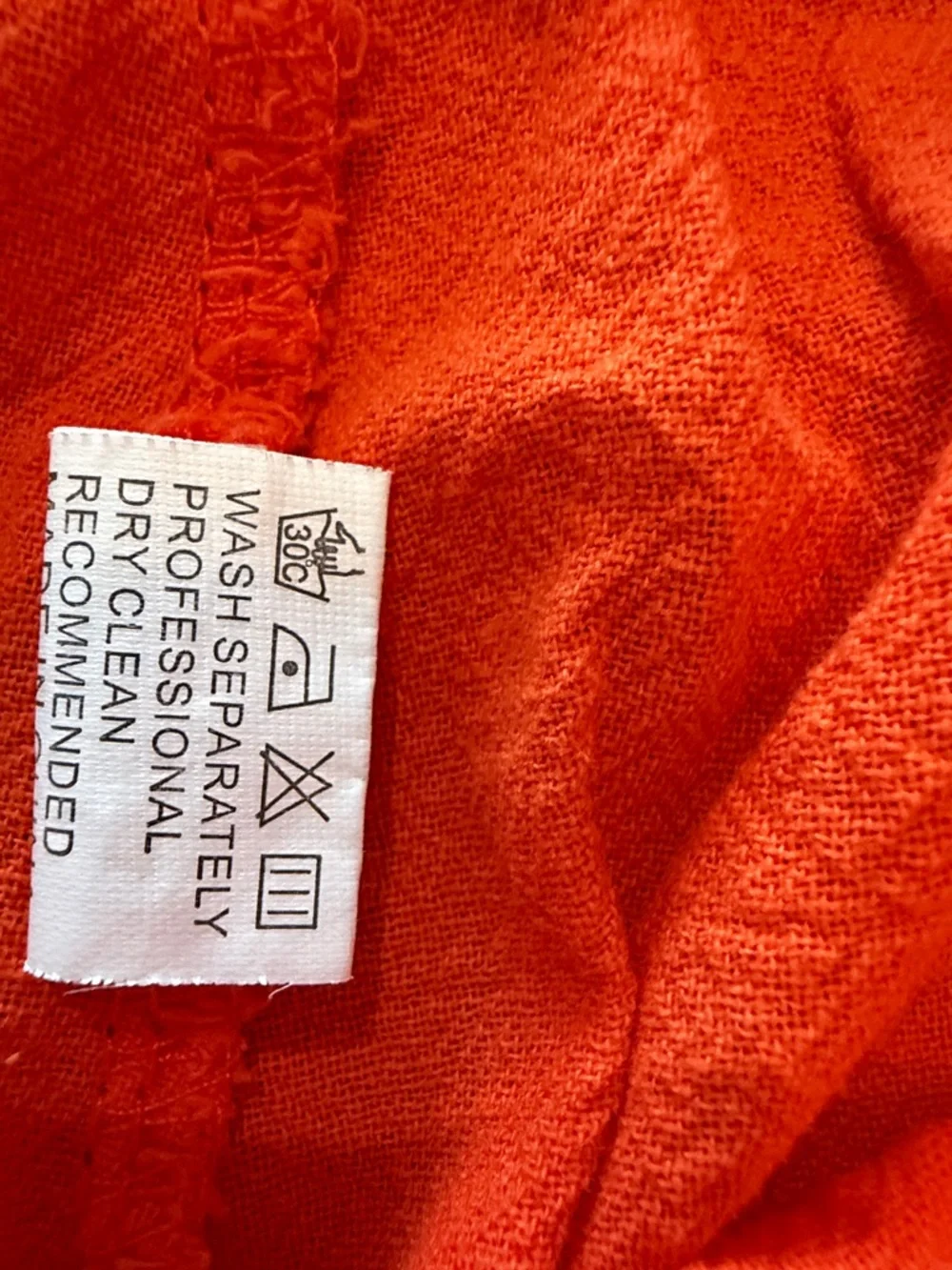 Bright Orange Button-Trim Capris with Drawstring - Picture 6 of 6